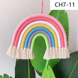 Nordic Style Home Children's Room Decoration Pendant Woven Rainbow Pendant Wall Decoration Pendant 7 Pieces