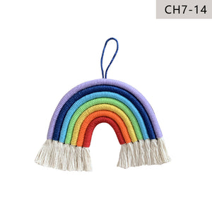 Nordic Style Home Children's Room Decoration Pendant Woven Rainbow Pendant Wall Decoration Pendant 7 Pieces