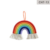 Nordic Style Home Children's Room Decoration Pendant Woven Rainbow Pendant Wall Decoration Pendant 7 Pieces